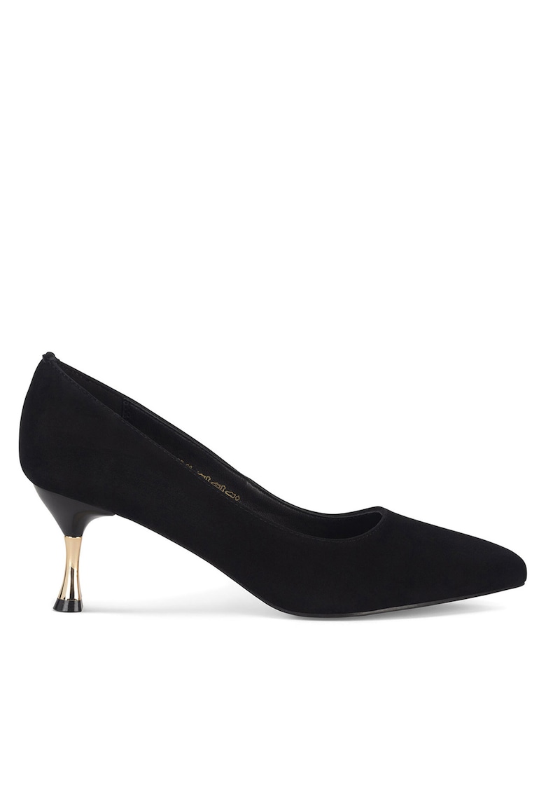 Pantofi dama - toc - piele naturala - negru