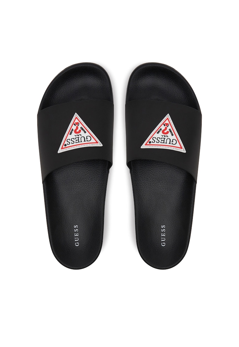 Slapi barbati - material sintetic - negru
