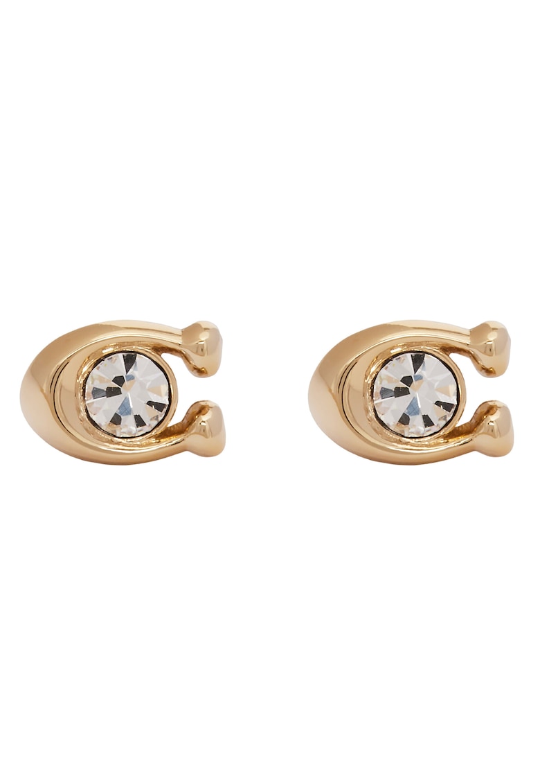 Cercei dama Shiny Gold cu piatra decorativa