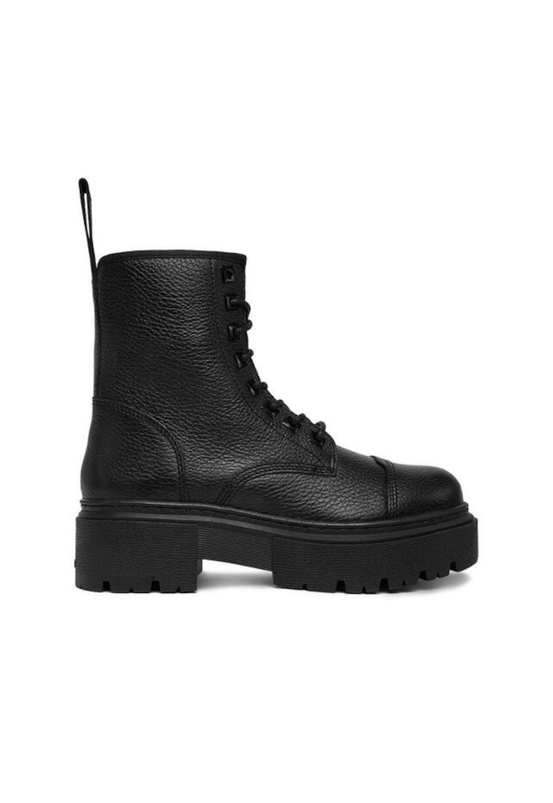 Ghete dama - piele naturala - negru - Negru