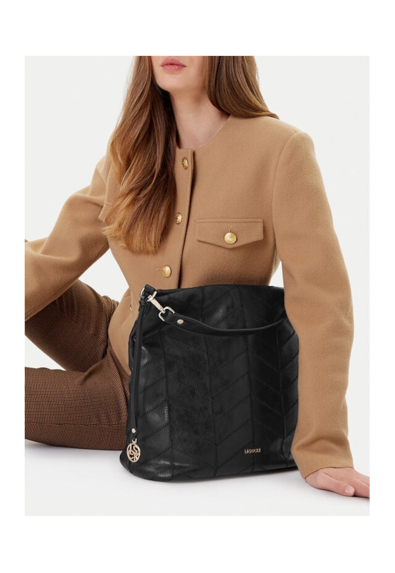 Geanta dama neagra - model LSK-K-020-06 - material sintetic
