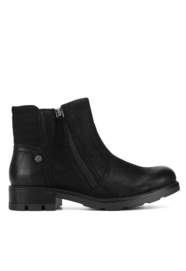 Botine dama piele naturala - Negru