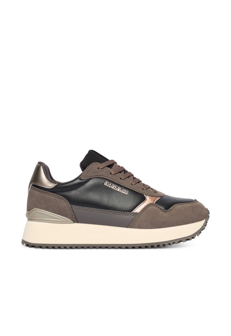 Tenisi dama NP0A892V - Negru/Maro - piele naturala