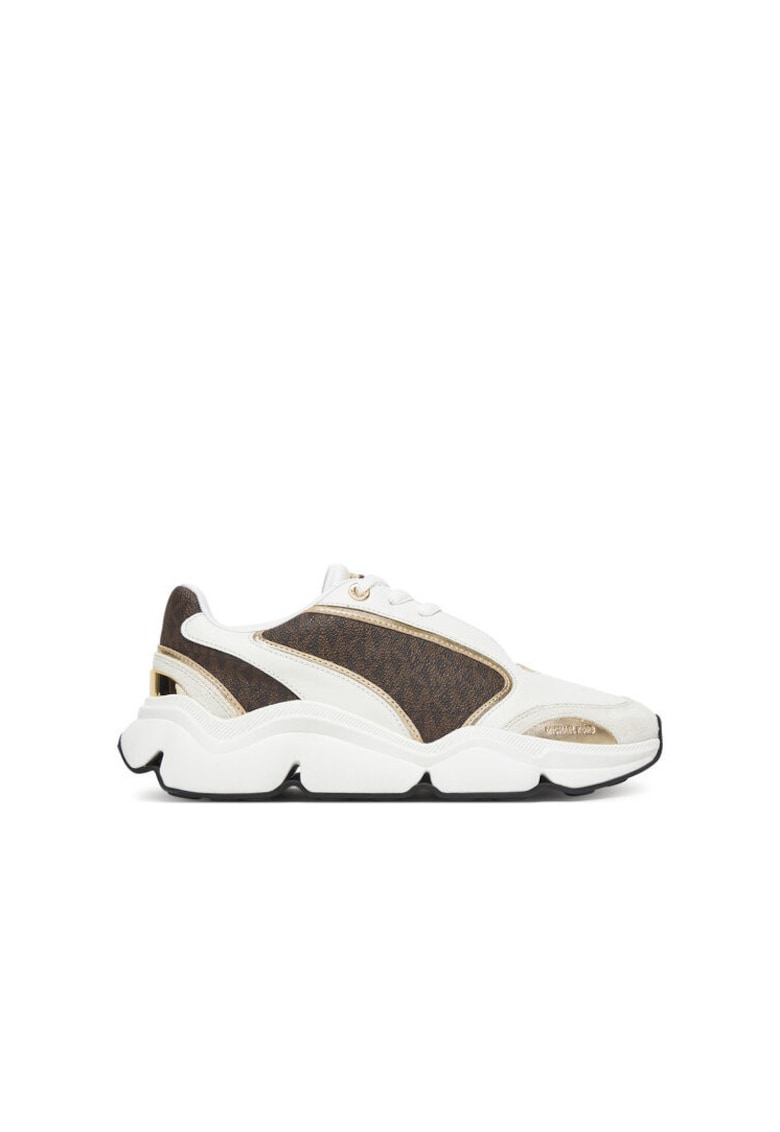 Pantofi sport dama - 43F5RNFS2S - piele naturala - maro/alb