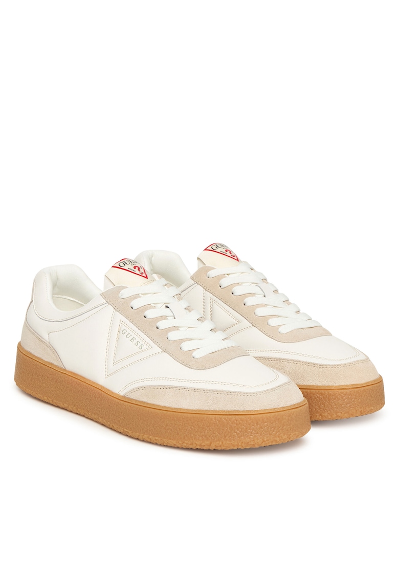 Tenisi barbati din piele naturala - Bej