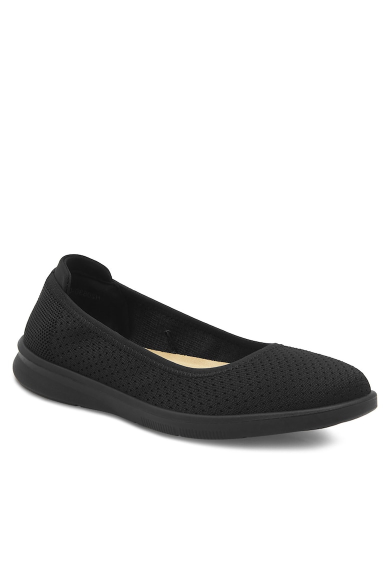 Balerini dama - textil - negru -
