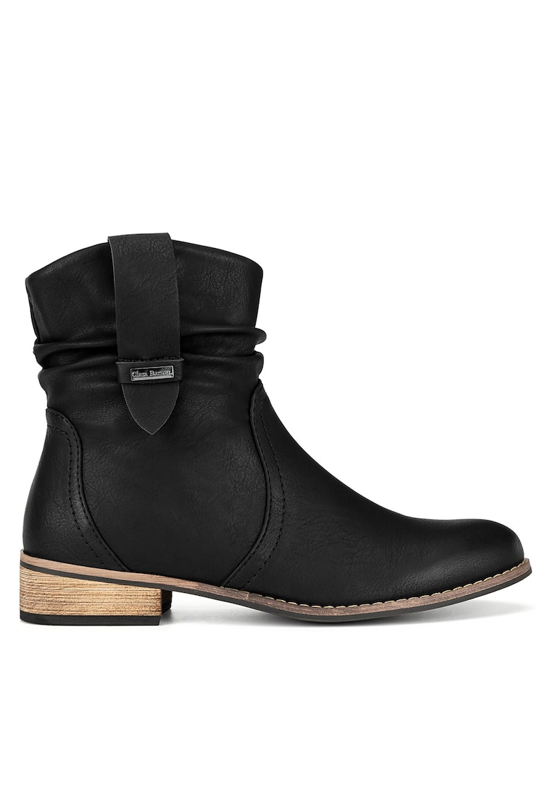 Botine dama - negru - textil WS23280-01