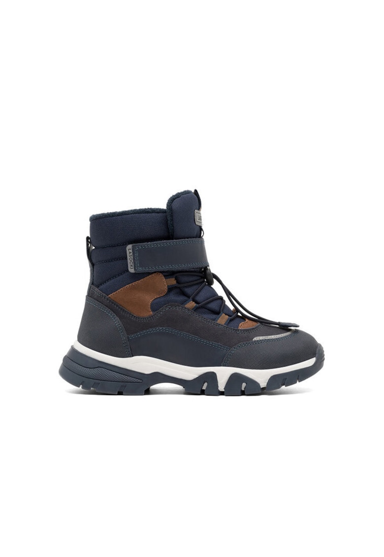 Ghete sport baieti - textil - maro/bleumarin