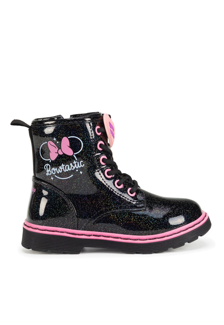 Ghete fete plastic - roz/negru