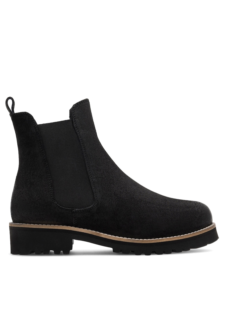 Botine din piele naturală - Negru