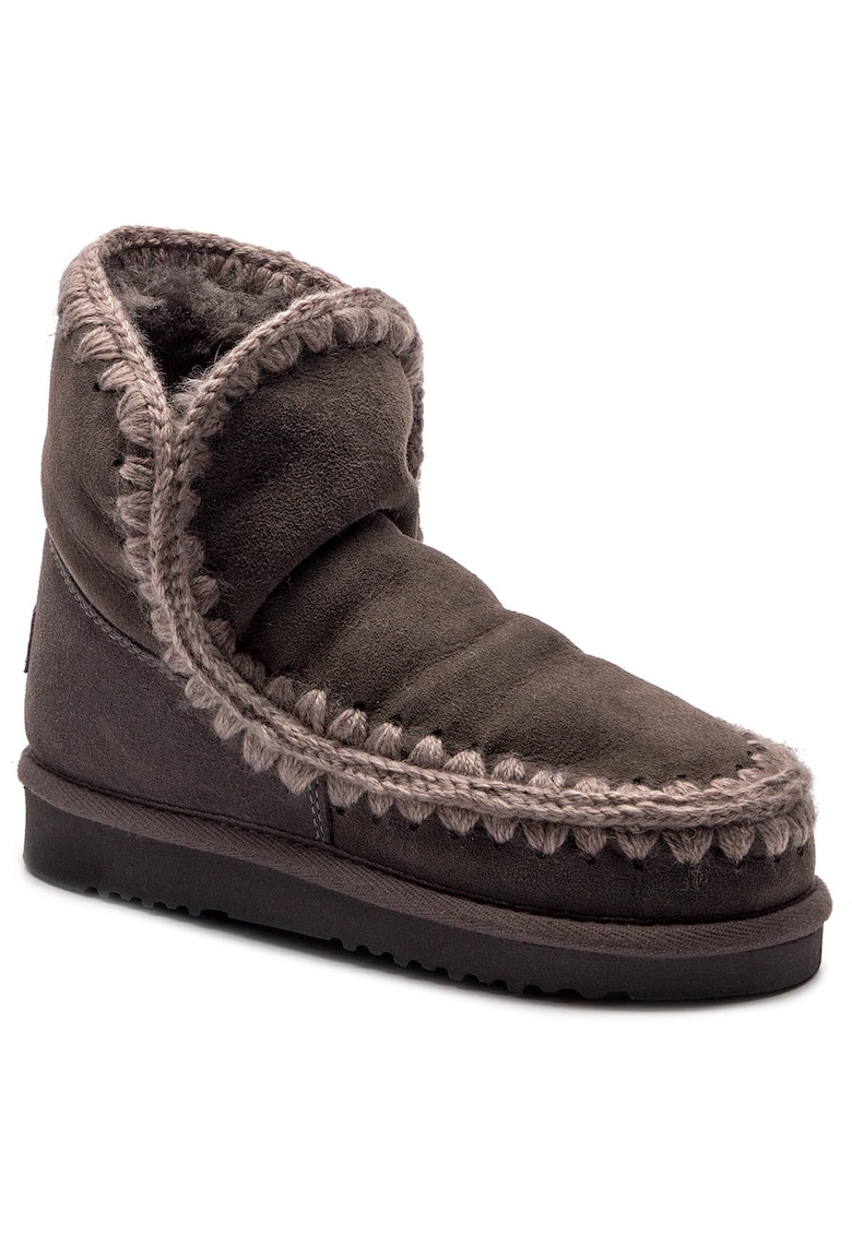 Mou Ghete de zapada dama Cha Eskimo18 - piele naturala - maro