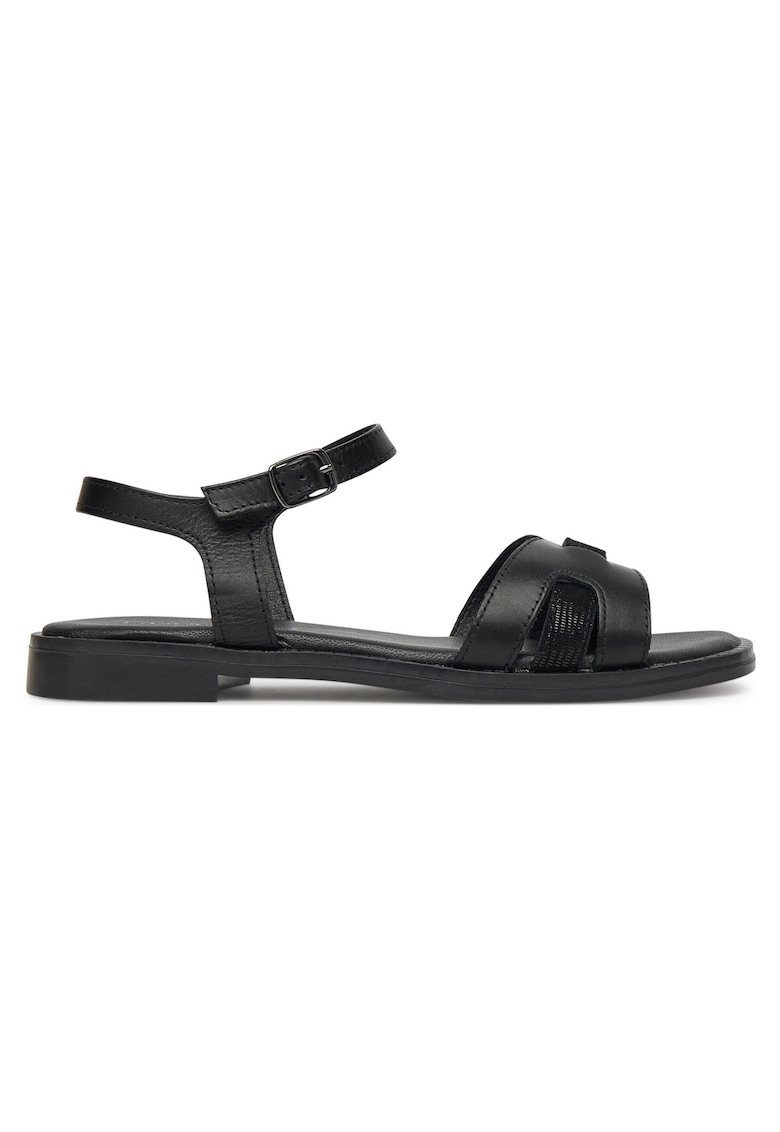 Sandale dama - piele naturala - negru -