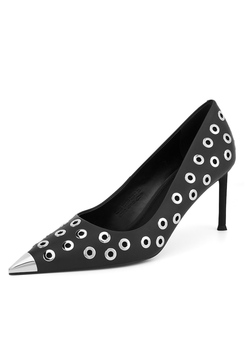 Pantofi dama - piele naturala - toc - negru