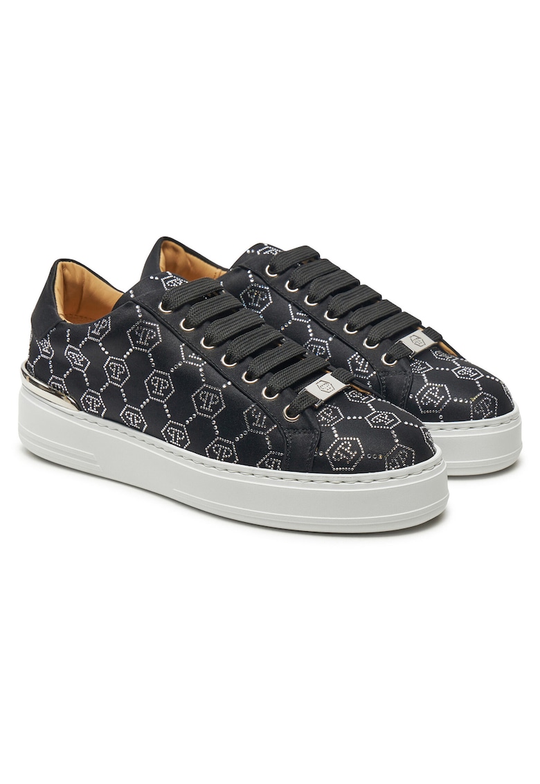 Philipp Plein Tenisi dama - textil - negru/alb
