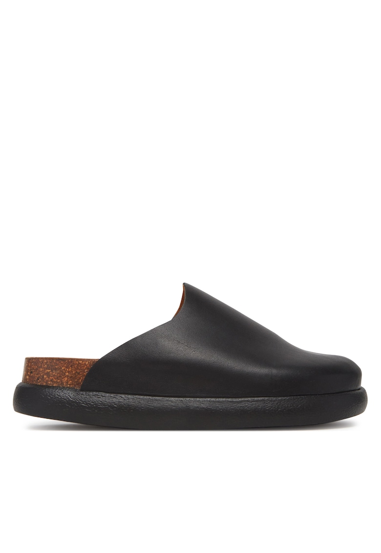 Slapi dama F31978 - confortabili - negru -