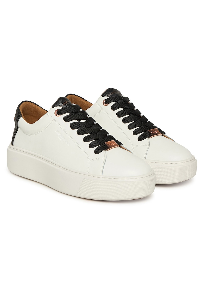 Tenisi dama - ALBCLHW-8009 - piele naturala - alb/negru