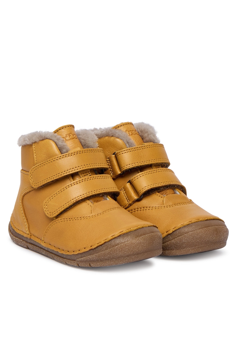 Ghete fete - piele naturala - galben mustar