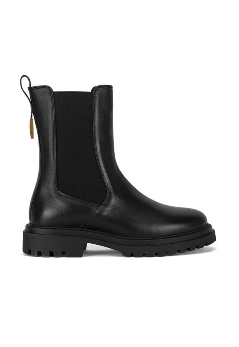 Ghete și botine din piele naturală - Negru