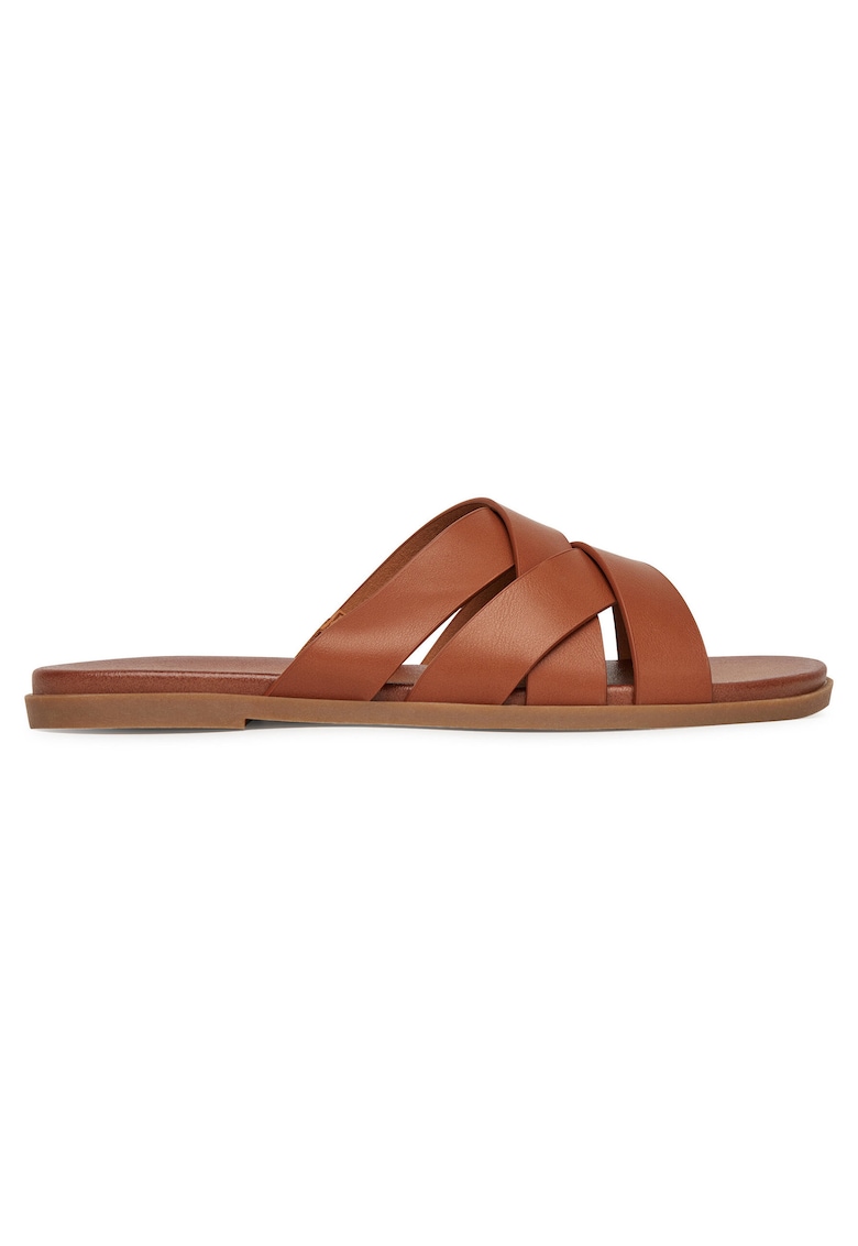 Papuci dama - material sintetic - confortabili - maro -