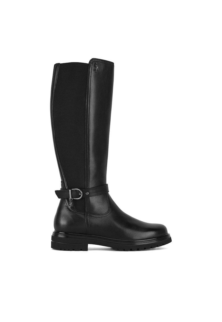 Cizme dama - GUILIA001W/DLE1 - piele naturala - negru -