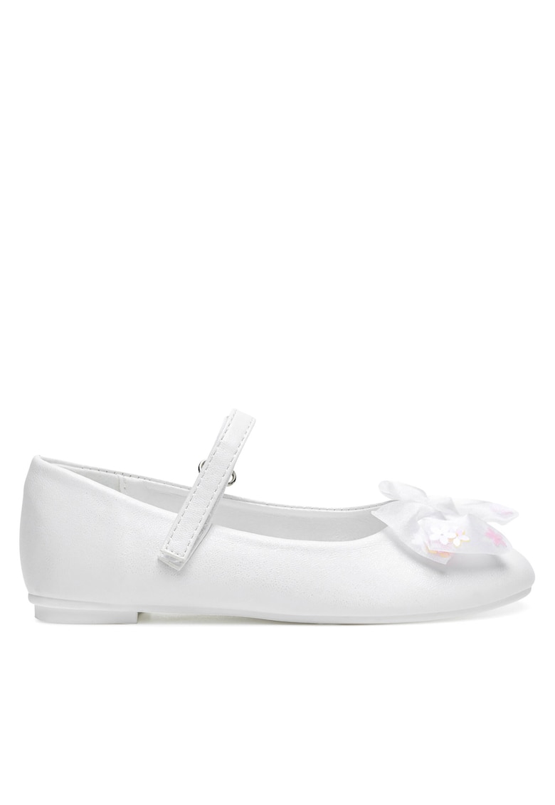 Pantofi fete - material textil - alb