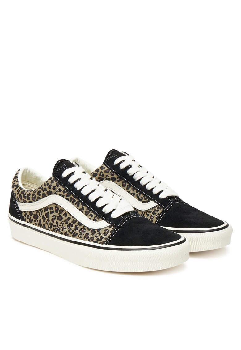 Tenisi dama - Old Skool VN000D6WYY - piele naturala - negru/leopard