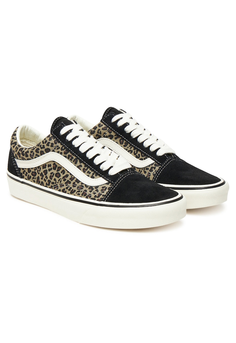 Pantofi sport cu animal print Old Skool - Negru/Maro/Bej