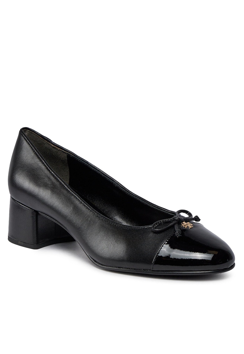 Pantofi dama - Cap-Toe Pump - piele naturala - negru -