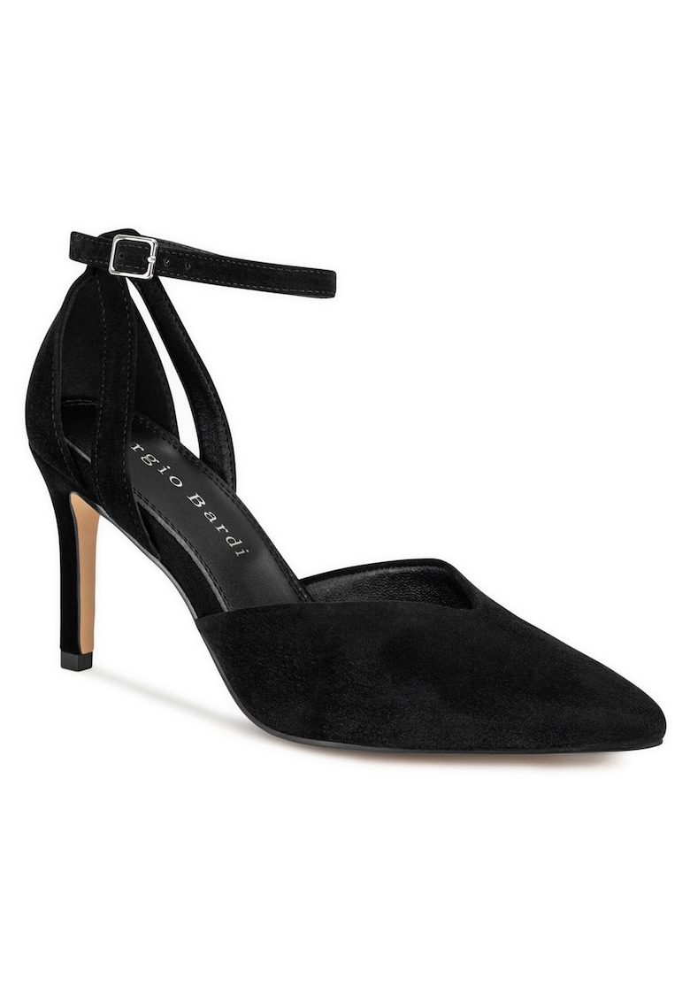 Sandale dama - piele naturala - negru -