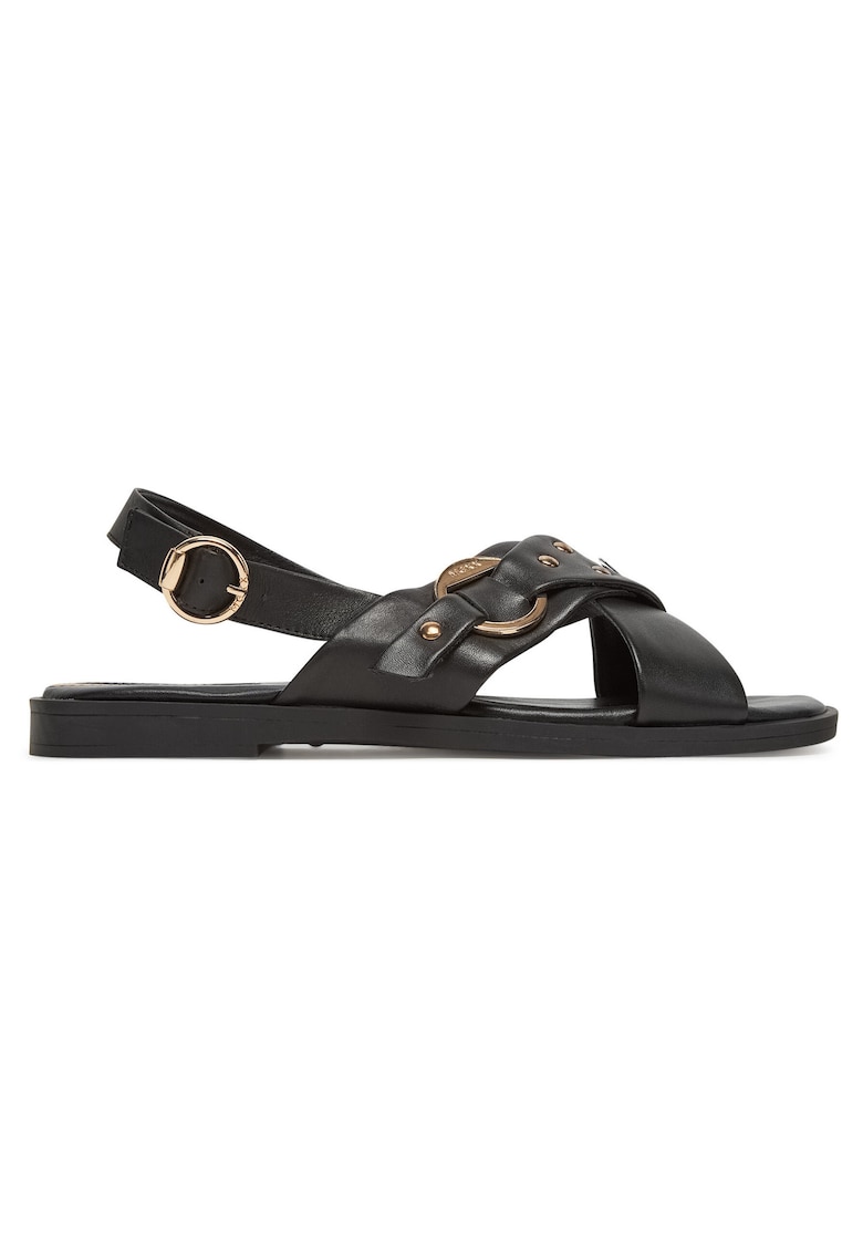 Sandale dama - MX/025C-EST - piele naturala - Negru
