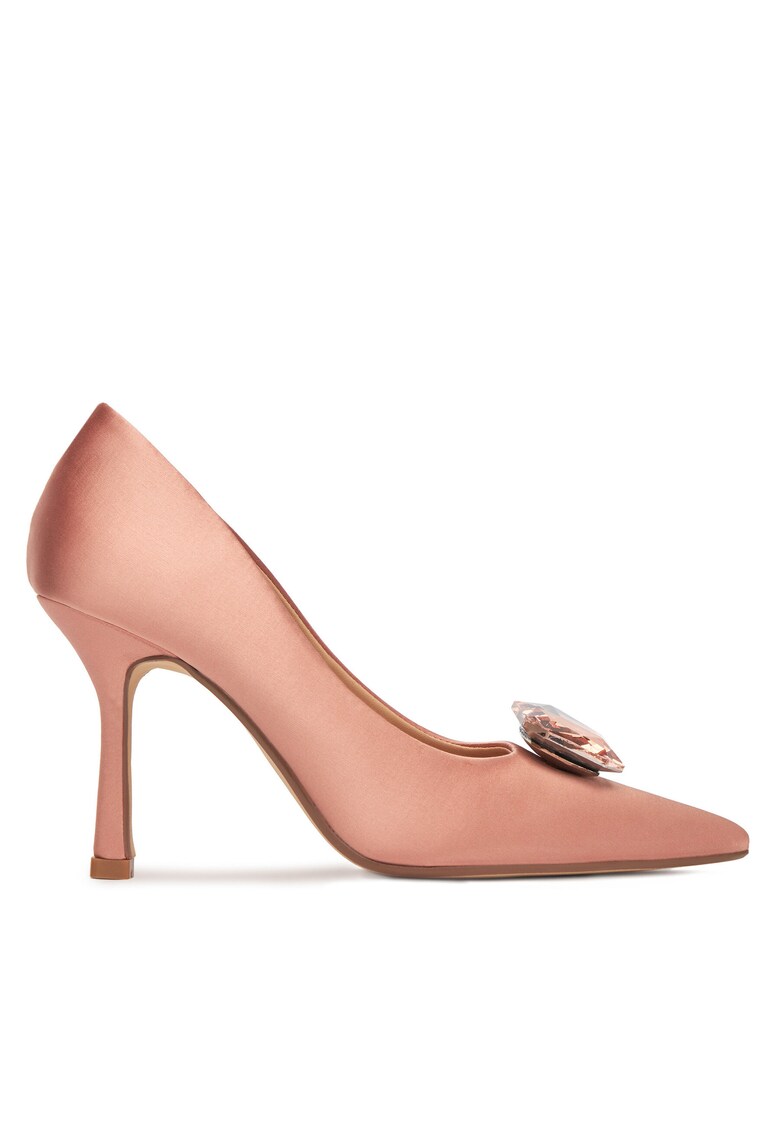 Pantofi dama - tocuri - roz - tesatura