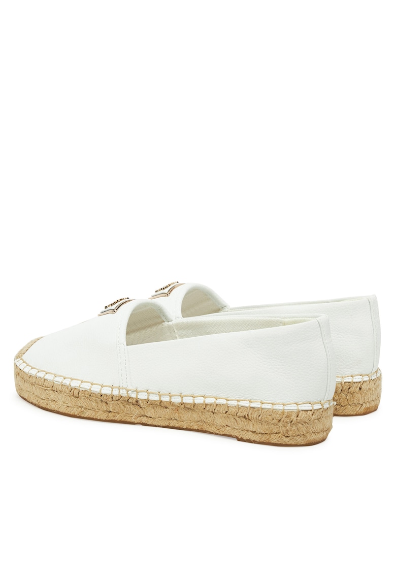 Mocasini dama espadrile femei - piele ecologica - alb -