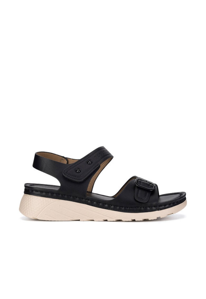 Sandale dama negru - sintetic -