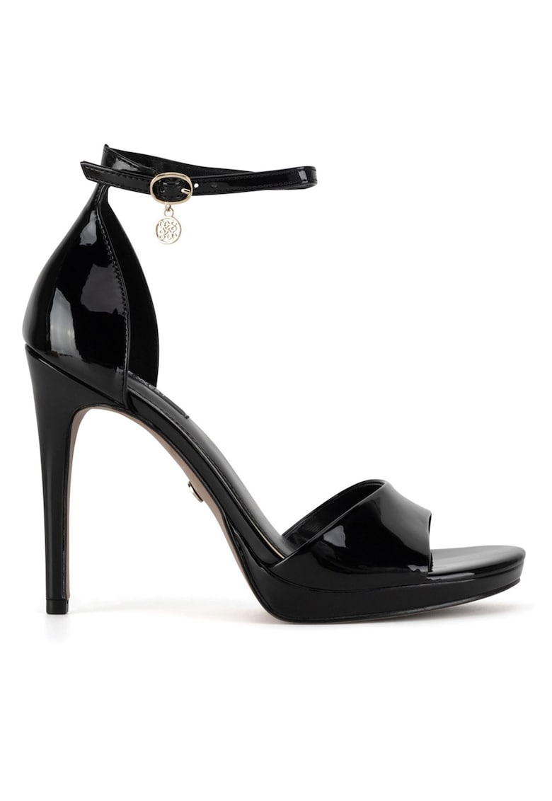 Sandale cu toc dama - Negru