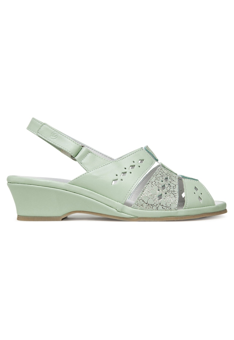 Sandale dama - piele naturala - verde - model Hellgrun