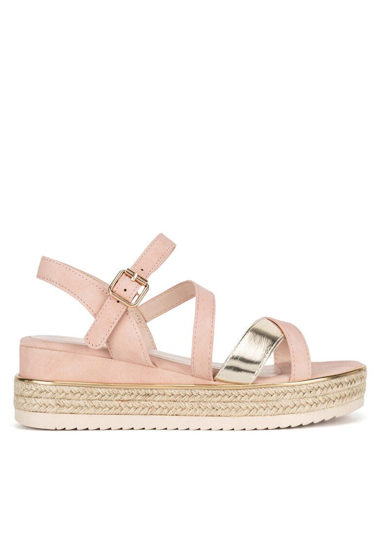Sandale dama - roz - tesatura