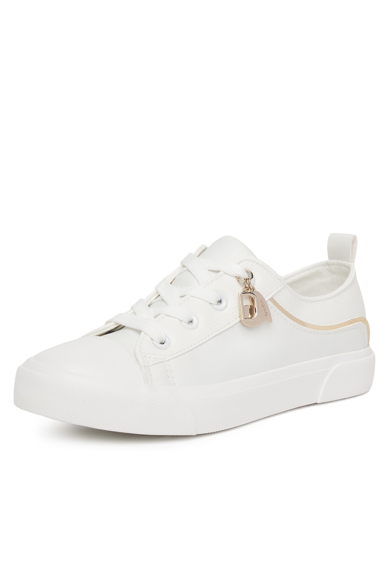 Tenisi copii - fete - piele ecologica - alb