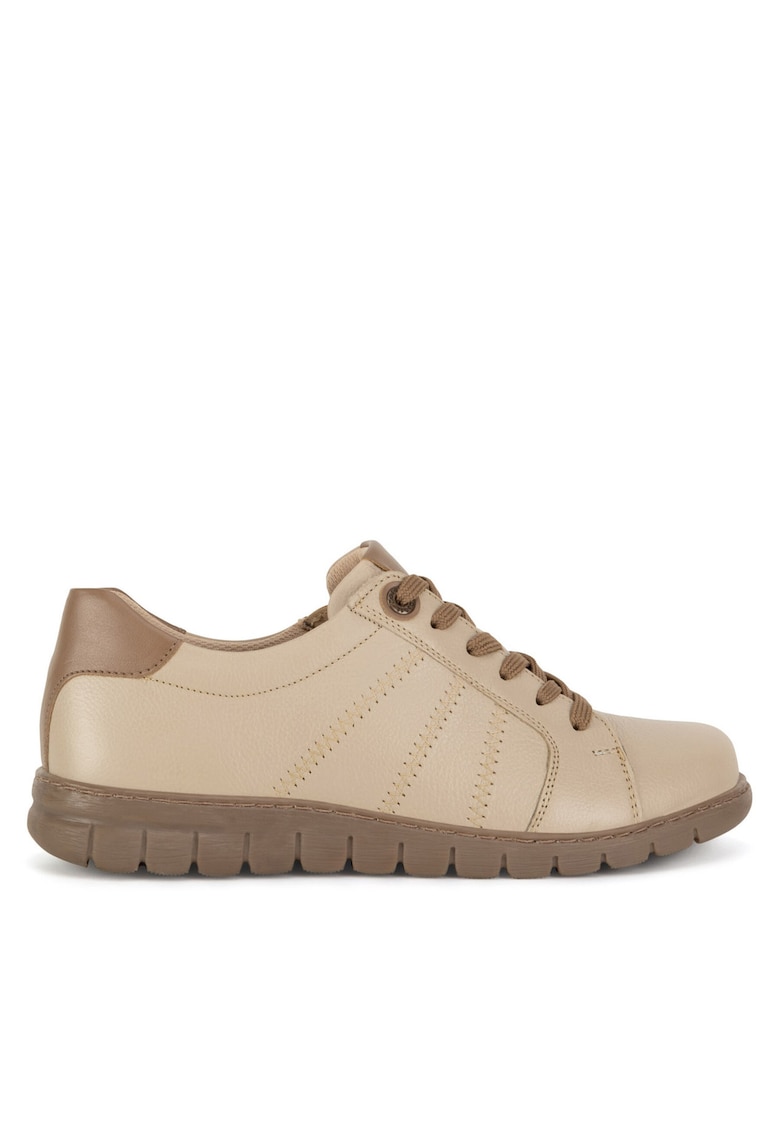 Go Soft Pantofi sport dama bej - piele naturala -