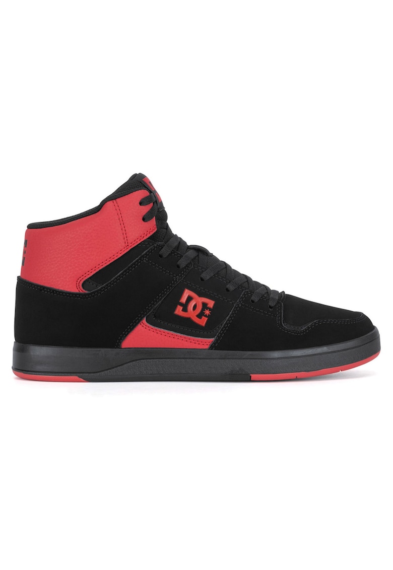 Tenisi barbati - CURE HI TOP - piele naturala - negru - rosu