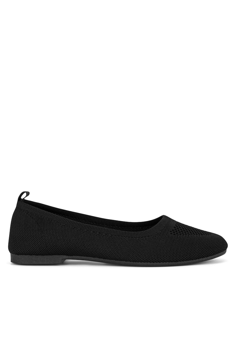 Balerini dama - textil - negru