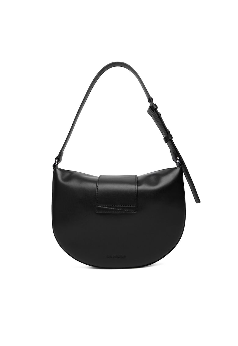 Geanta dama Black Embellishment - piele naturala - dimensiuni universale