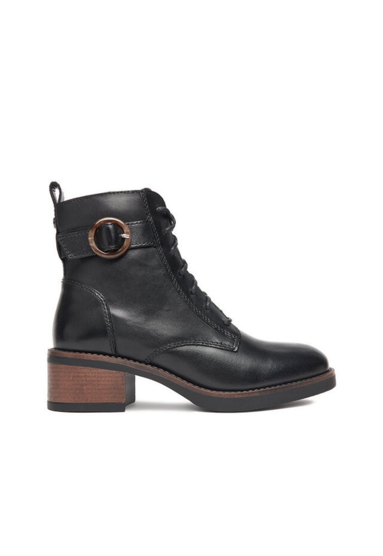 Botine dama piele naturala - Negru