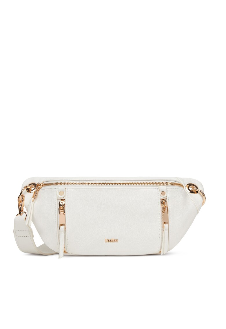 Borseta dama - Piele ecologica - Alb