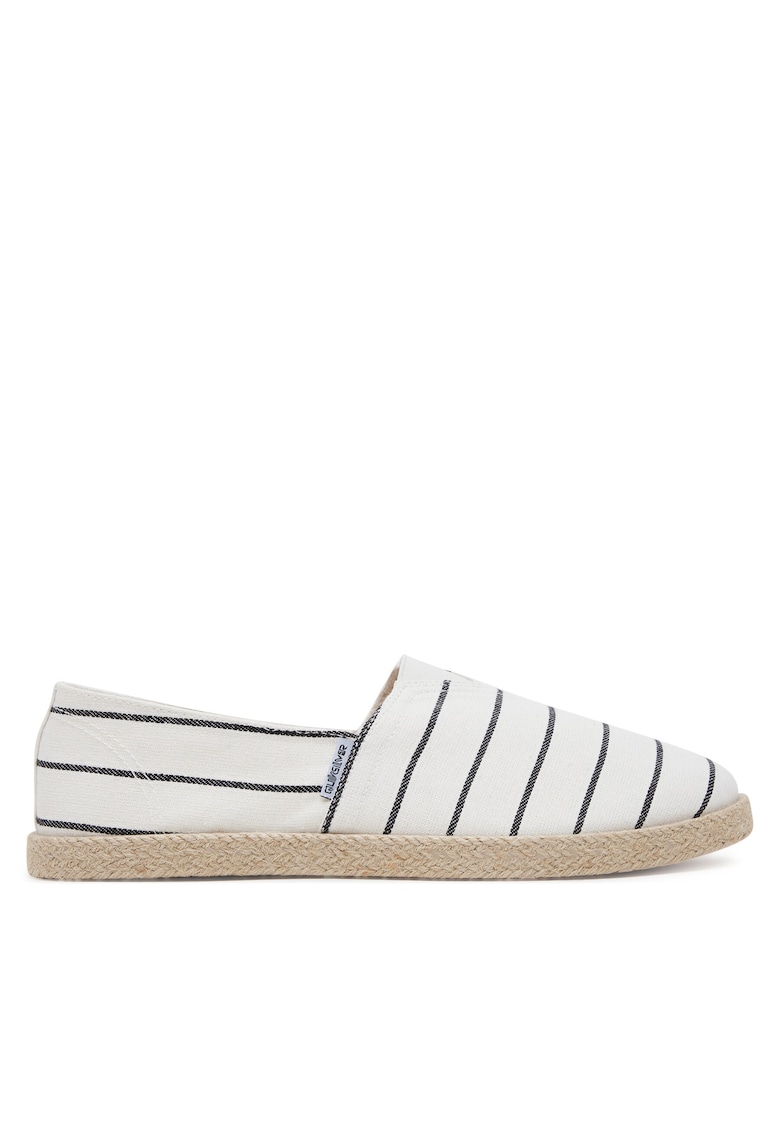 Espadrile barbati - textil - negru/alb