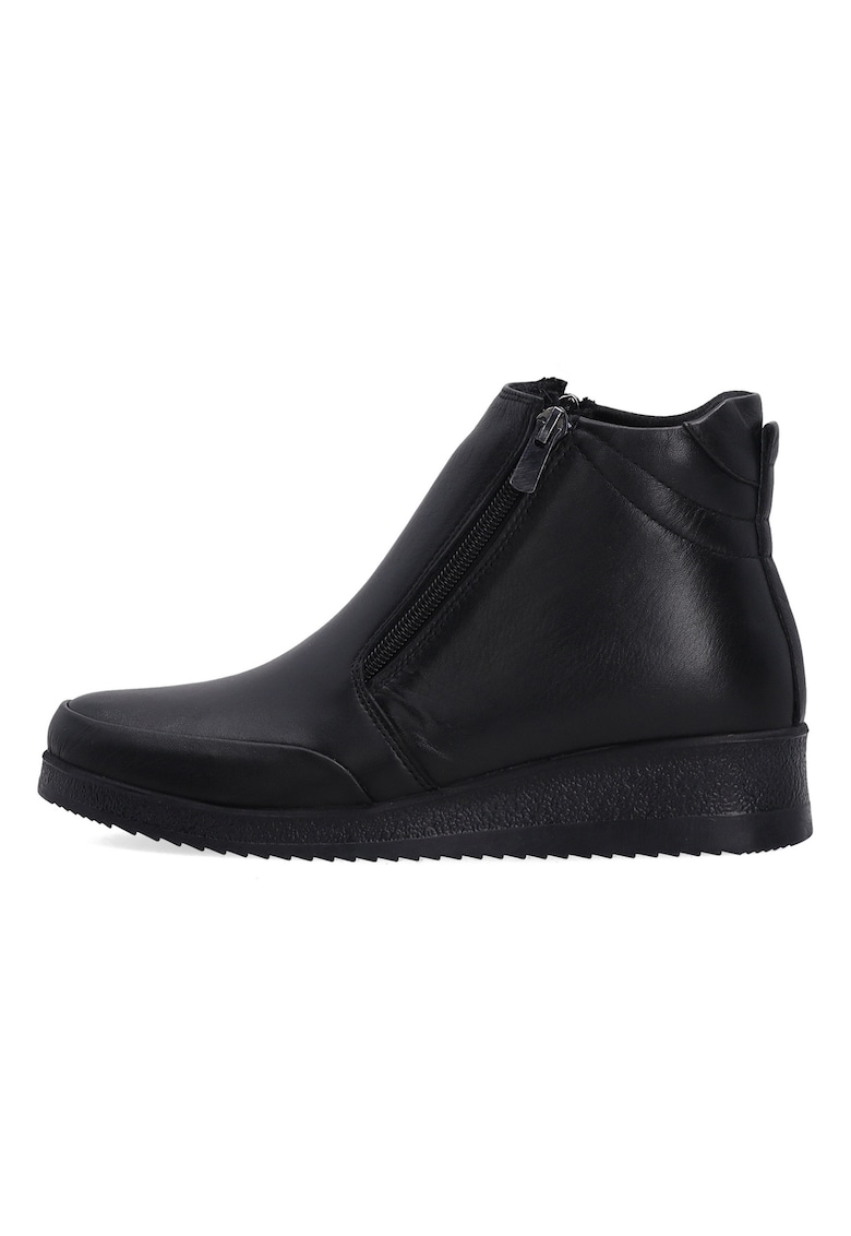Ghete cu talpa wedge si fermoar
