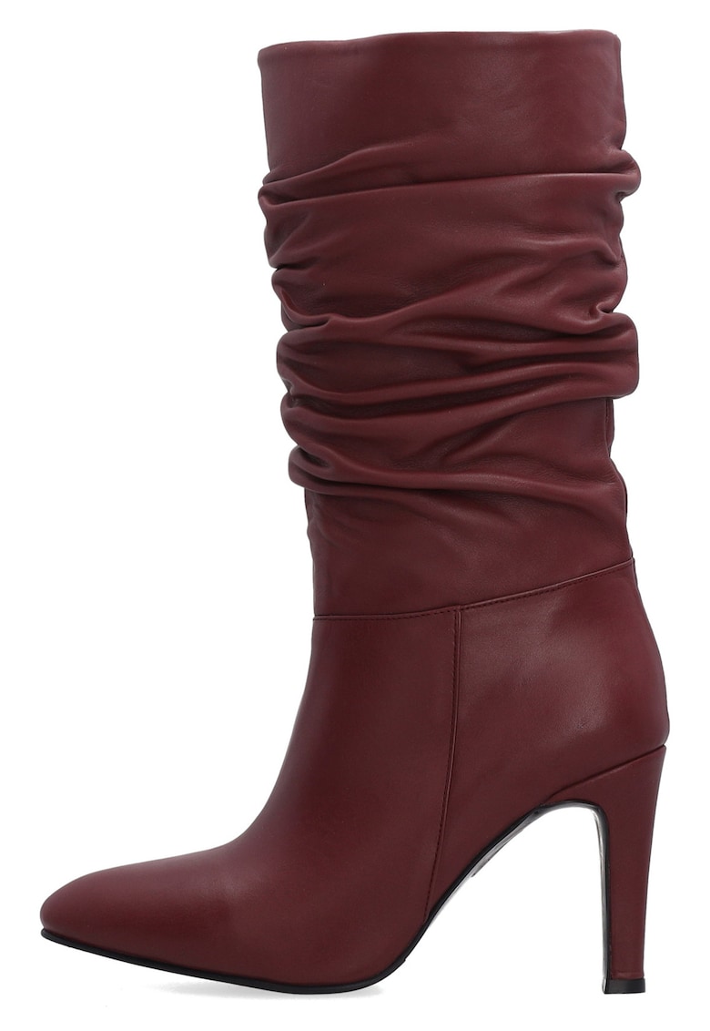 Cizme din piele incretite -