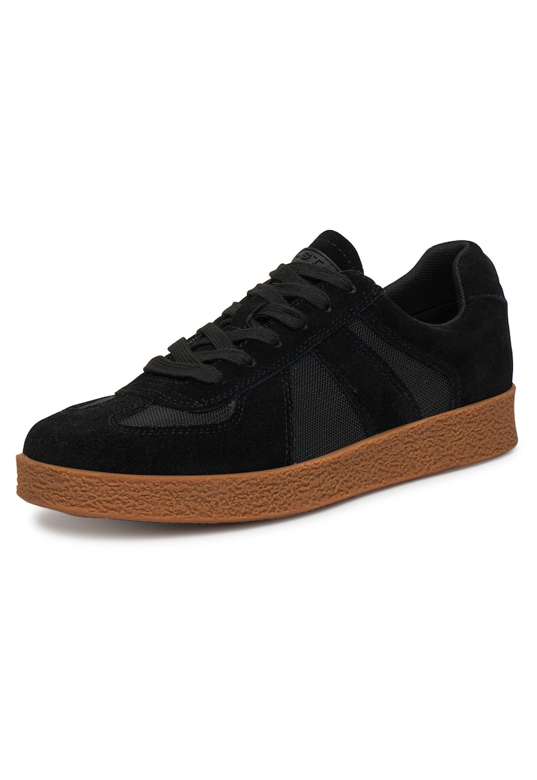 Tenisi dama - DJF385-1 - negru - piele naturala