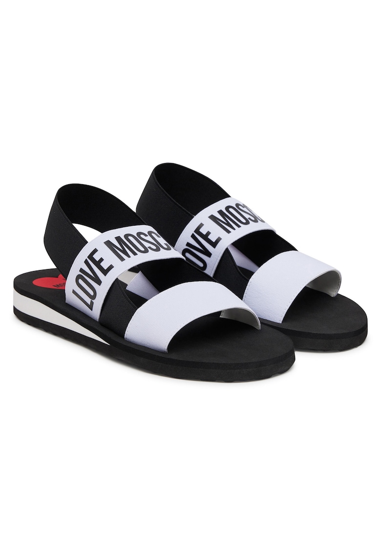 Sandale dama alb/negru