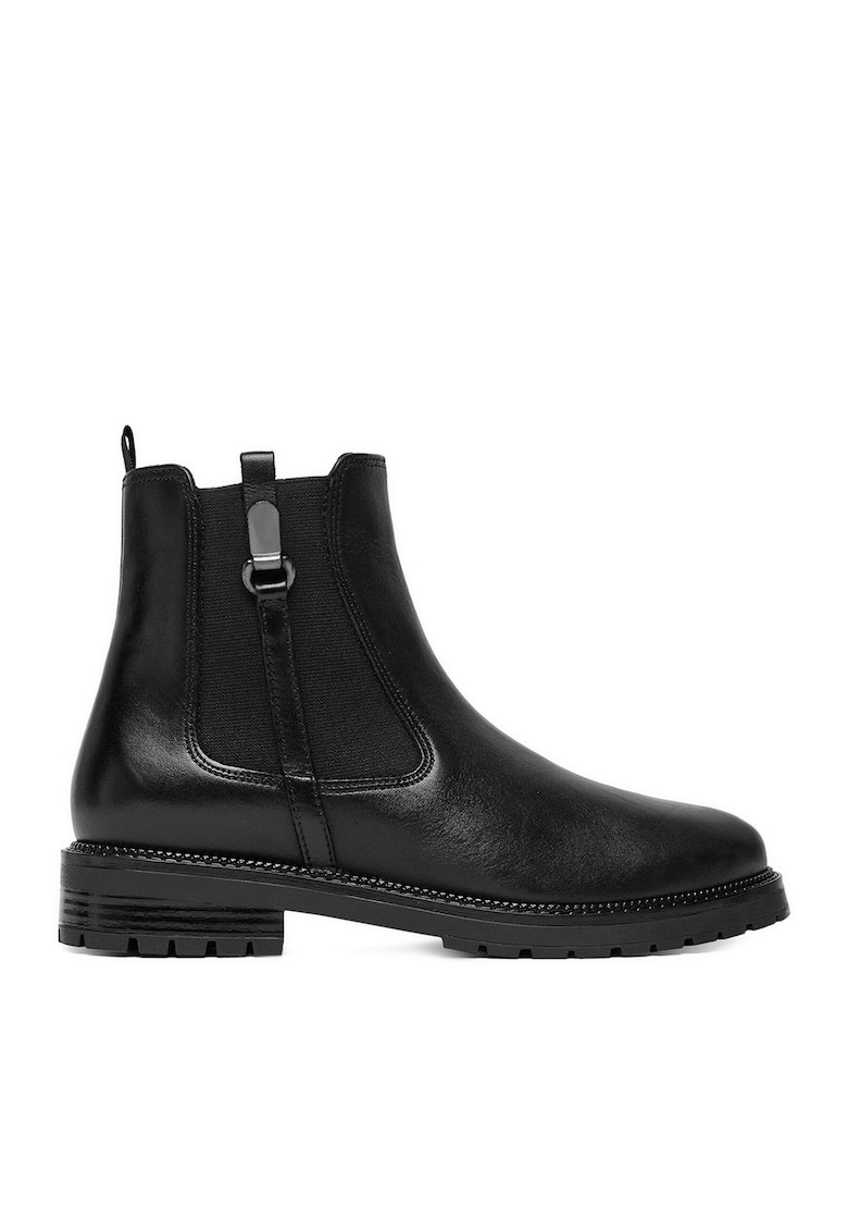 Botine dama GINEVRA-19 - Piele naturala - Negru - Negru