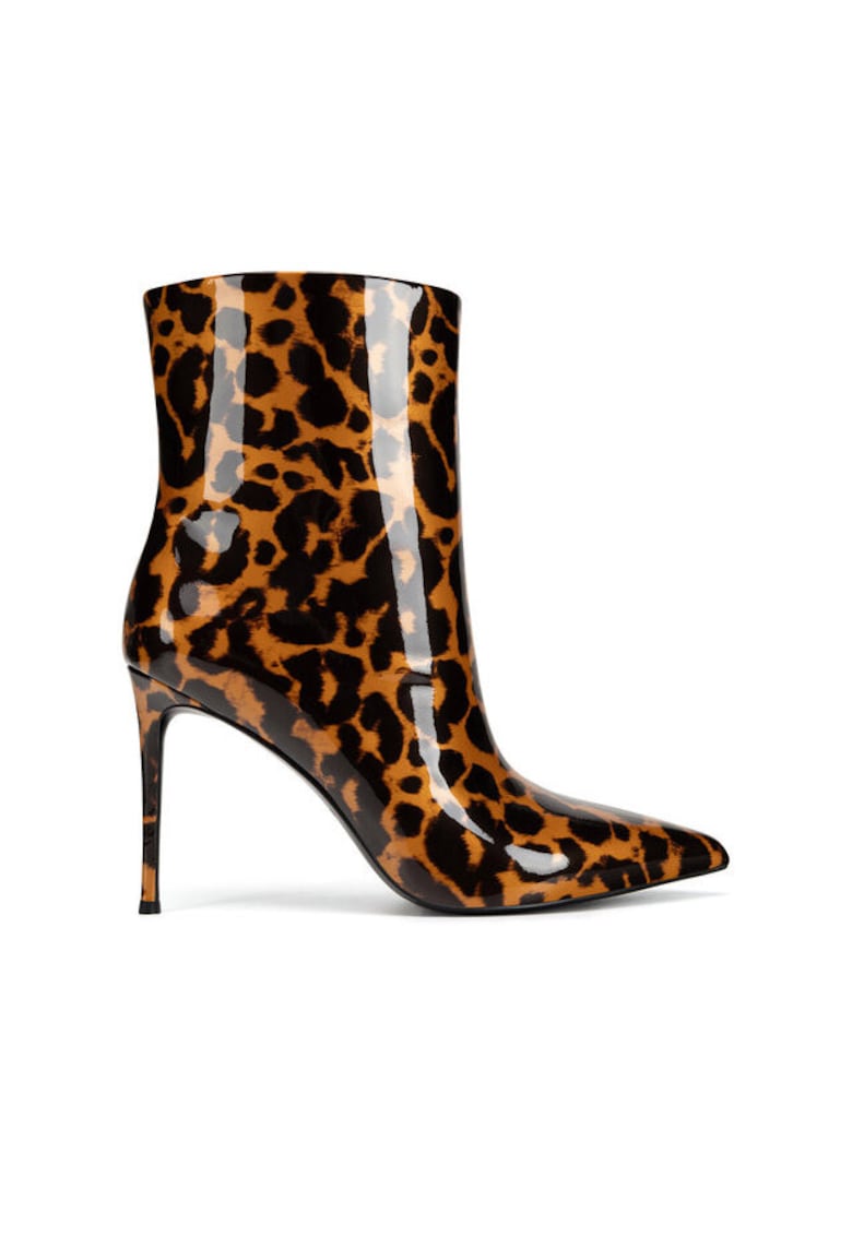 Botine dama din piele naturala - Negru/Maro